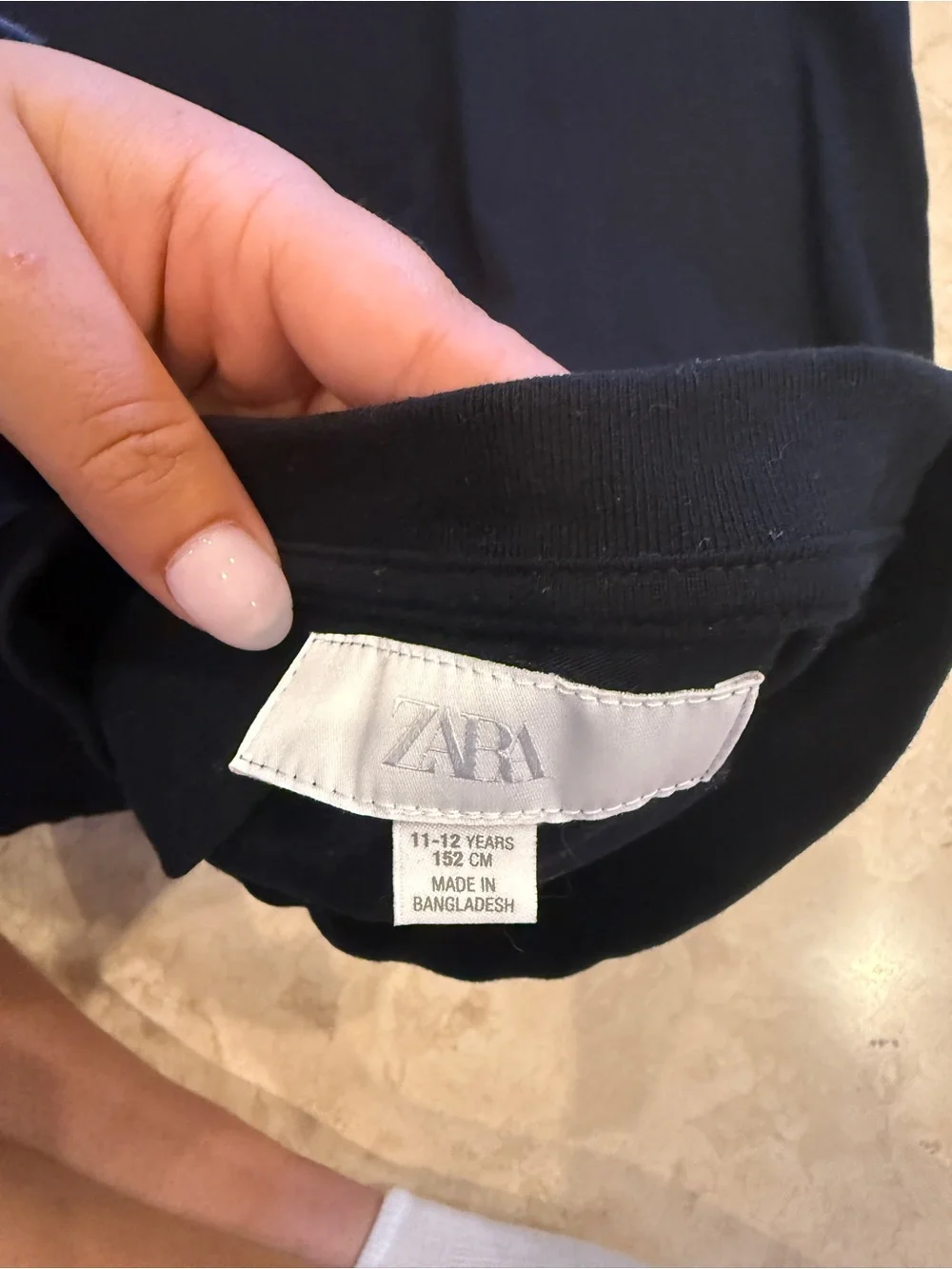 Zara Black Sleeveless Tank Top for Kids 11-12 Big Kids